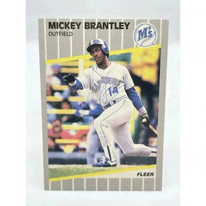 Mickey Brantley #541 Seattle Mariners 1989 Fleer MLB TCG Mint‎